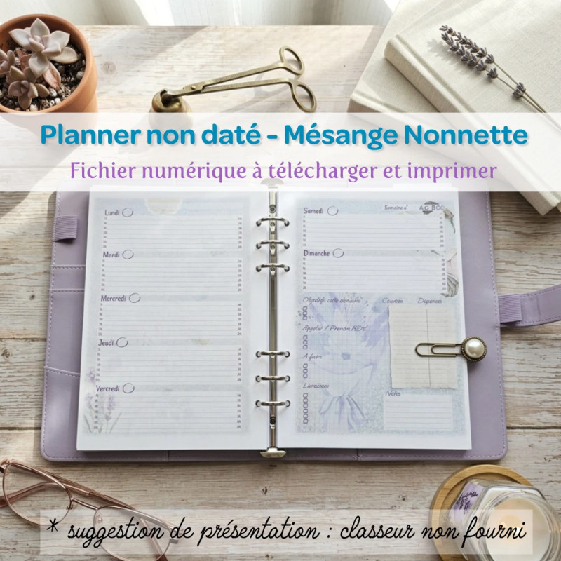 Planner imprimable à vie