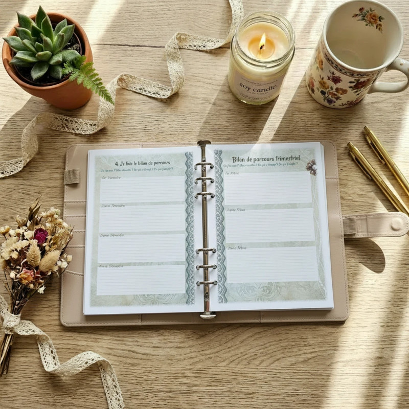 Vision board trimestriel + mensuel
