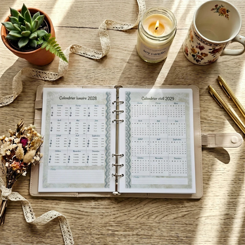 Calendriers à vie : 4 ans inclus + MAJ annuelles