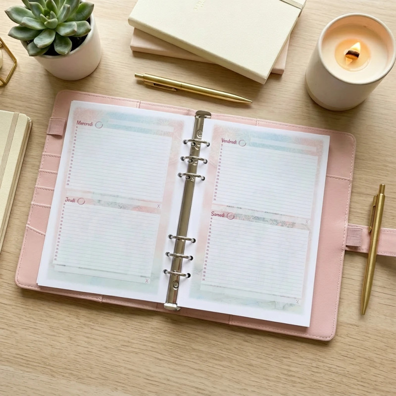 Semainier 2 jours par page
