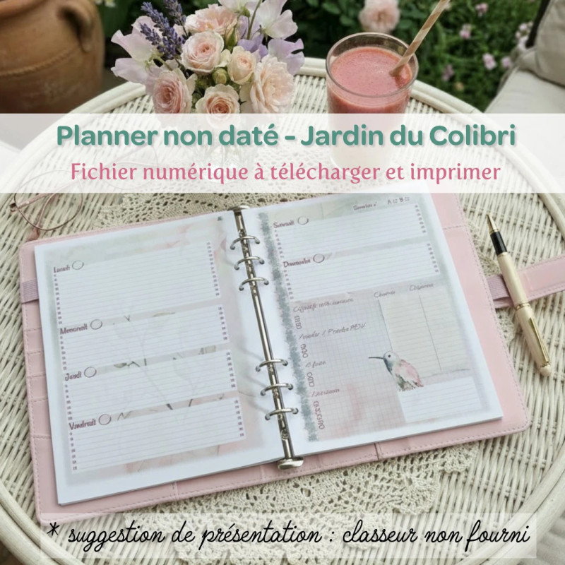 Planner semaine non daté