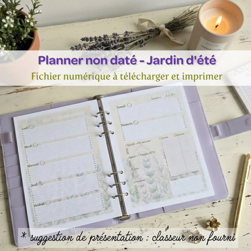 Planning non daté jardin d'été
