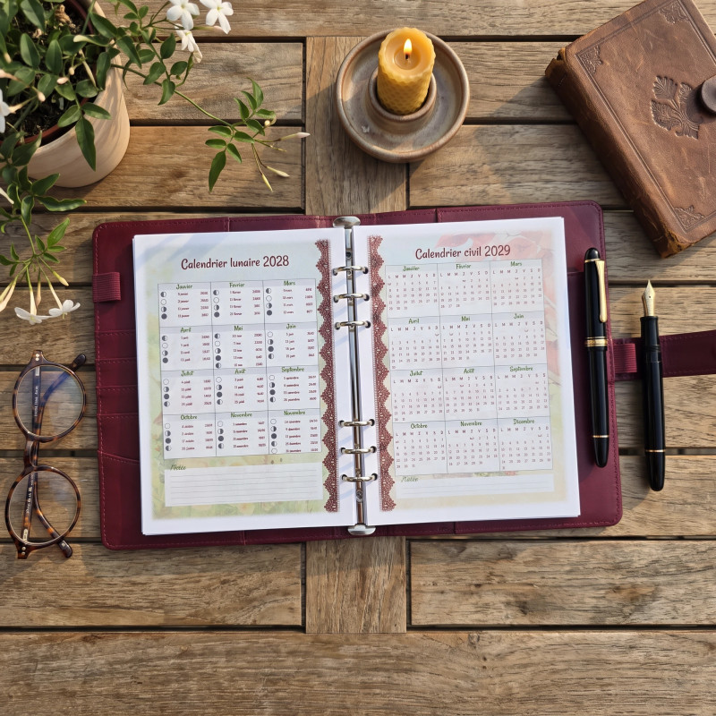 Calendriers civils et lunaires à vie