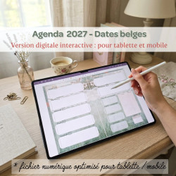Agenda 2027 digital pour tablette et mobile - Dates belges