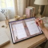 3 doubles pages par mois : objectifs + trackers + planning