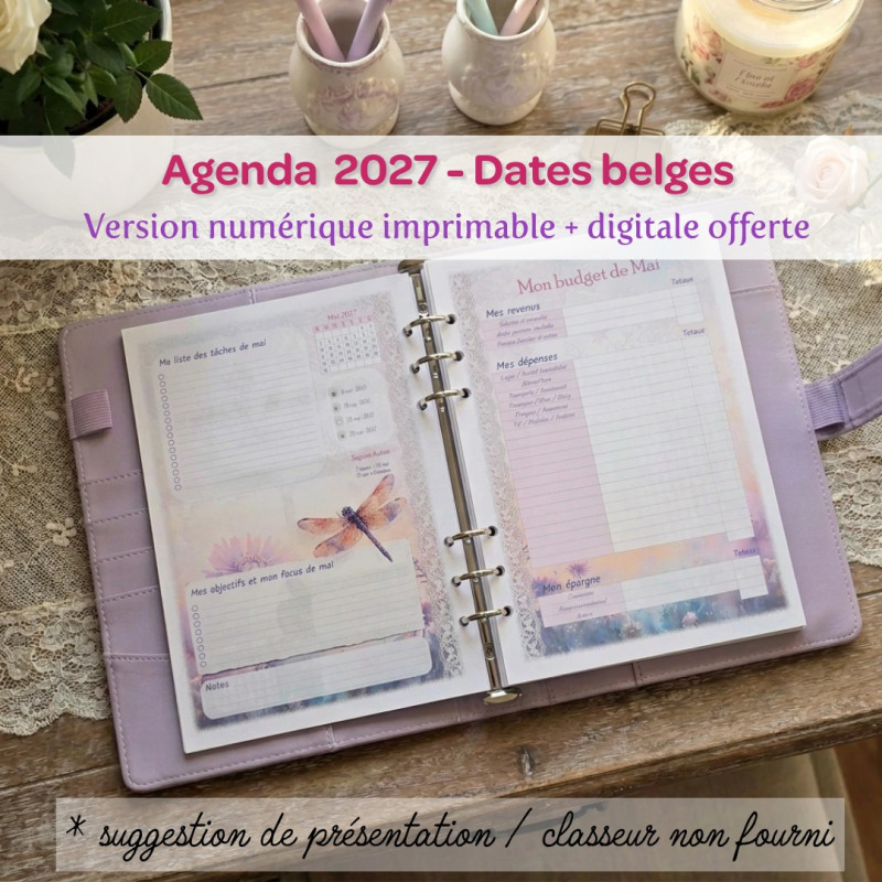 Agenda à imprimer Belgique