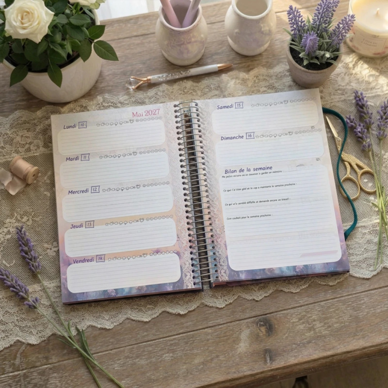 Section journaling 108 pages datées supplémentaires