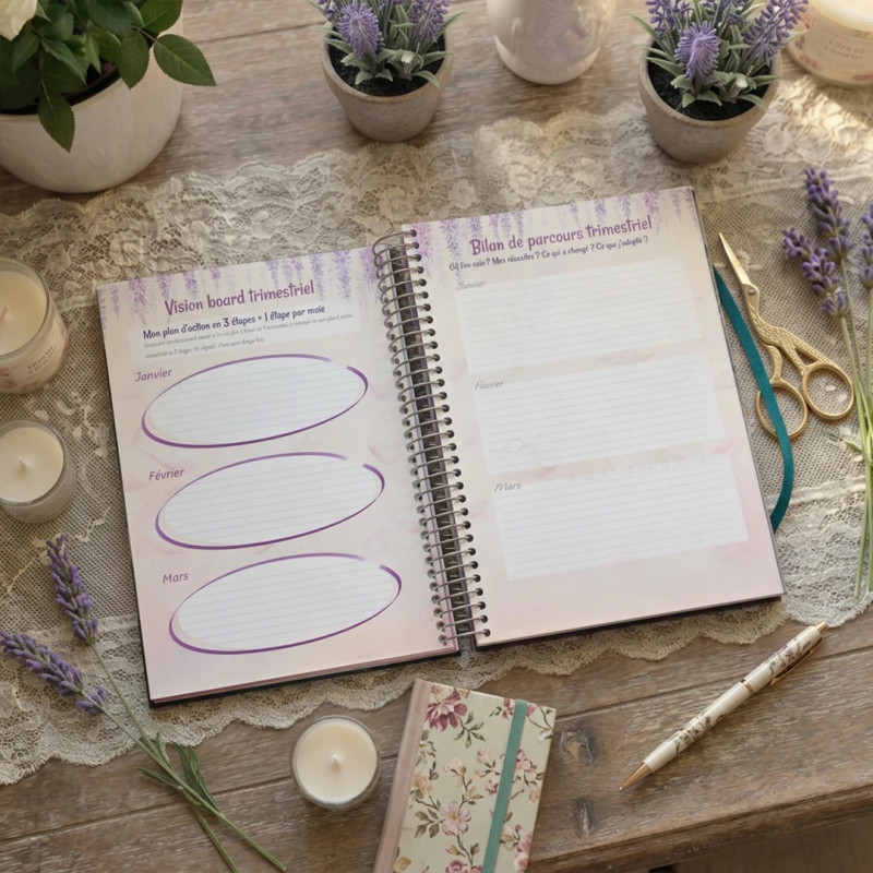 Vision boards : annuel + trimestriels + mensuels