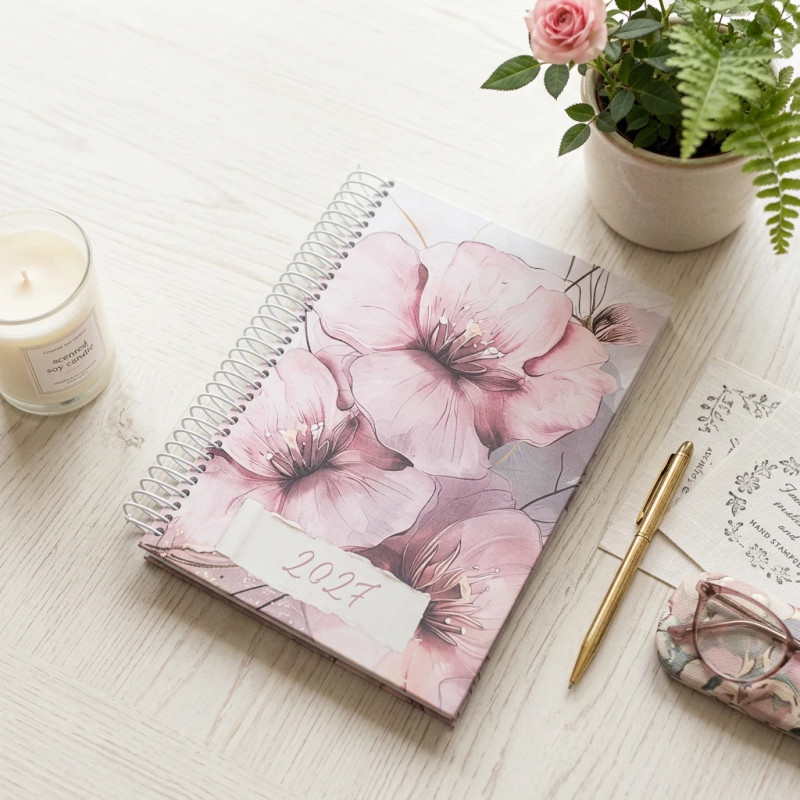 Modèle Bouquet + couverture rigide + sans élastique