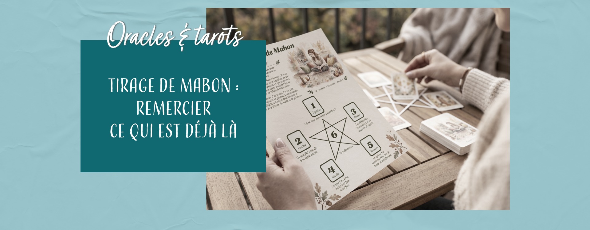 Le tirage oracle de Mabon en forme de pentagramme