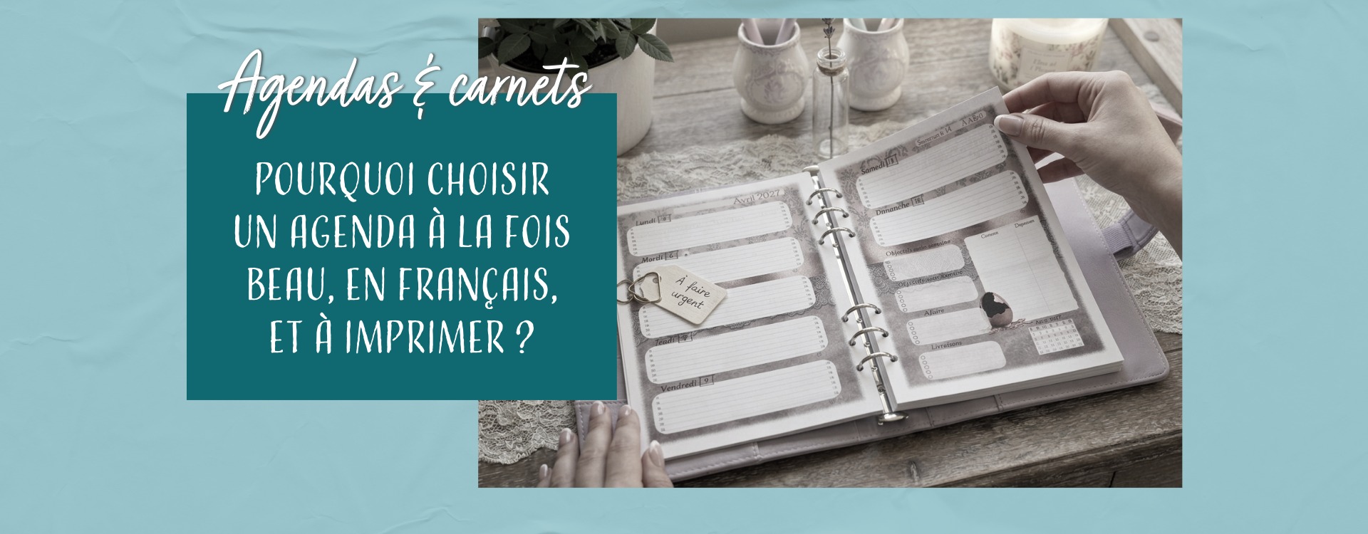 Agenda pour femme à imprimer en français
